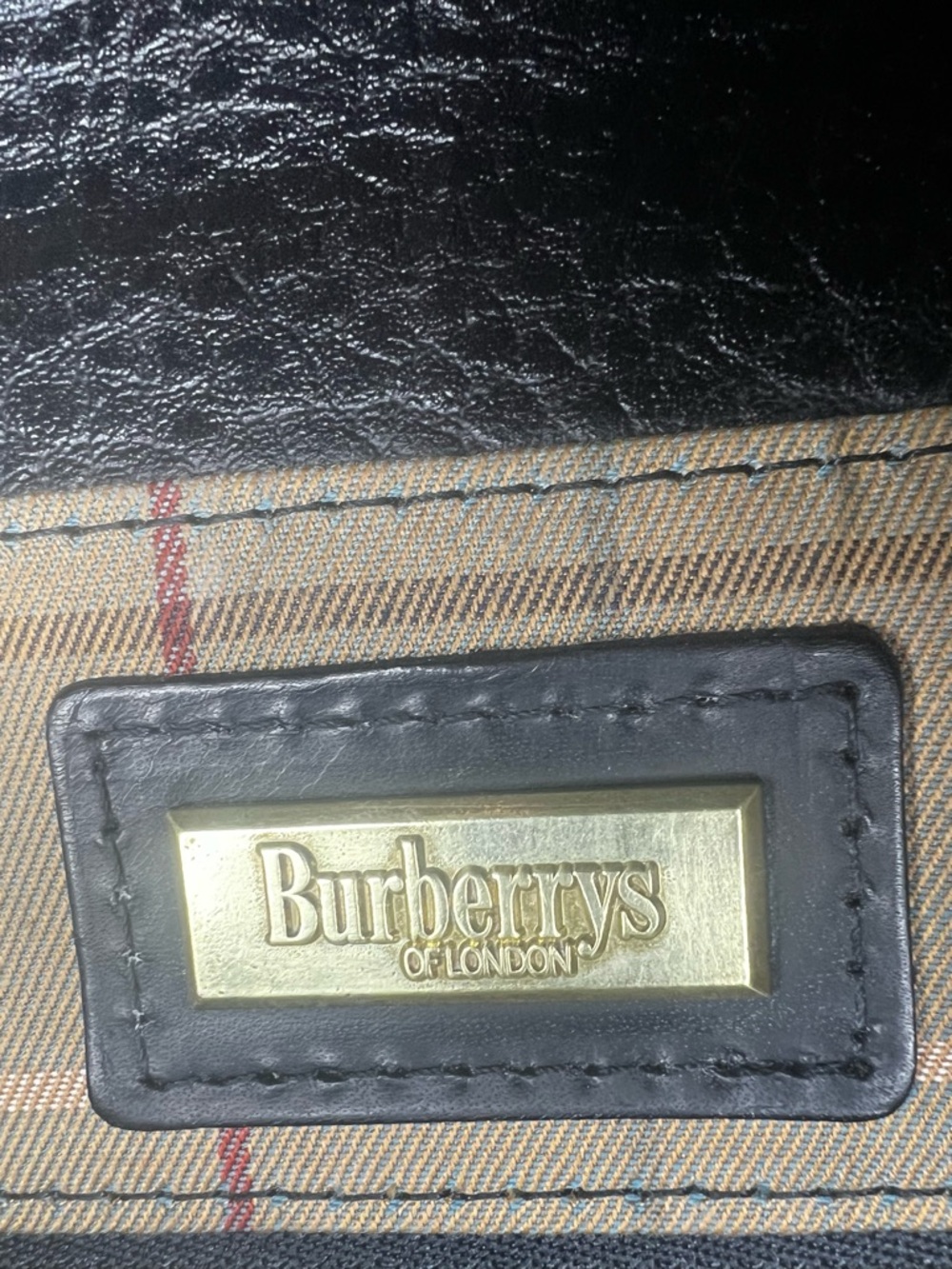 VINTAGE EXCUTIVE BURBERRYS BLACK LEATHER DOCUMENT/COMPUTER BAG - Picture 12 of 17